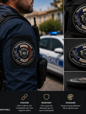 Écusson PVC 3D Velcro - Police Municipale