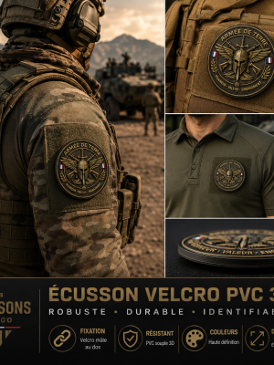 Écusson PVC 3D Velcro – Armée de Terre